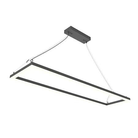 Westgate 48in. LED Power & 3CCT Selectable Black Suspended Frame Fixture SFL-4FT-60W-MCTP-BK
